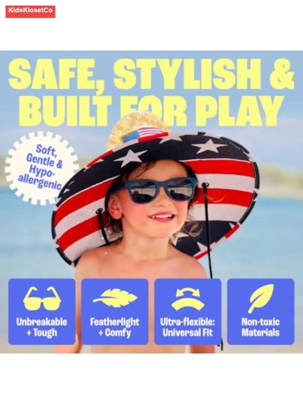 Polarized Toddler Sunglasses - Unbreakable UV Protection for Kids Ages 2-8